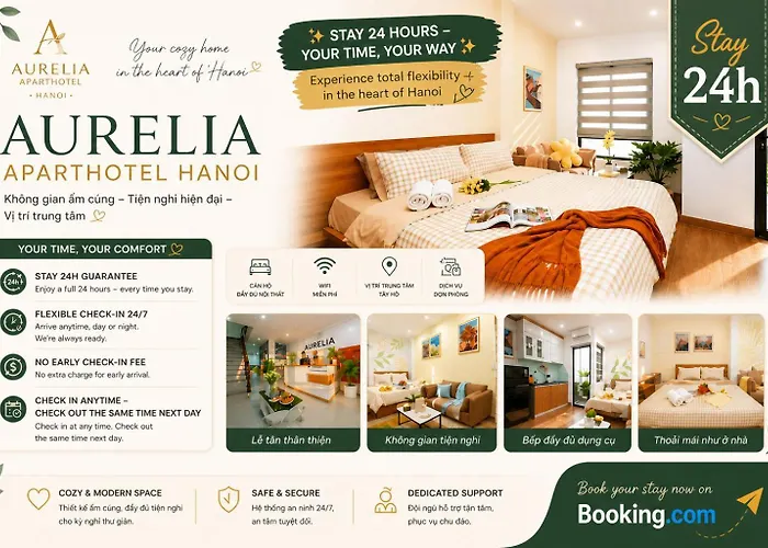 Aurelia Aparthotel Hanoi - 24 Hours Stay - Flexible Check-In Time
